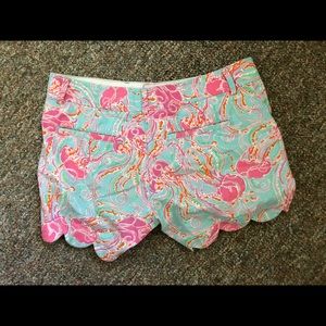 Lilly Pulitzer Jumping Jellyfish Scalloped shorts